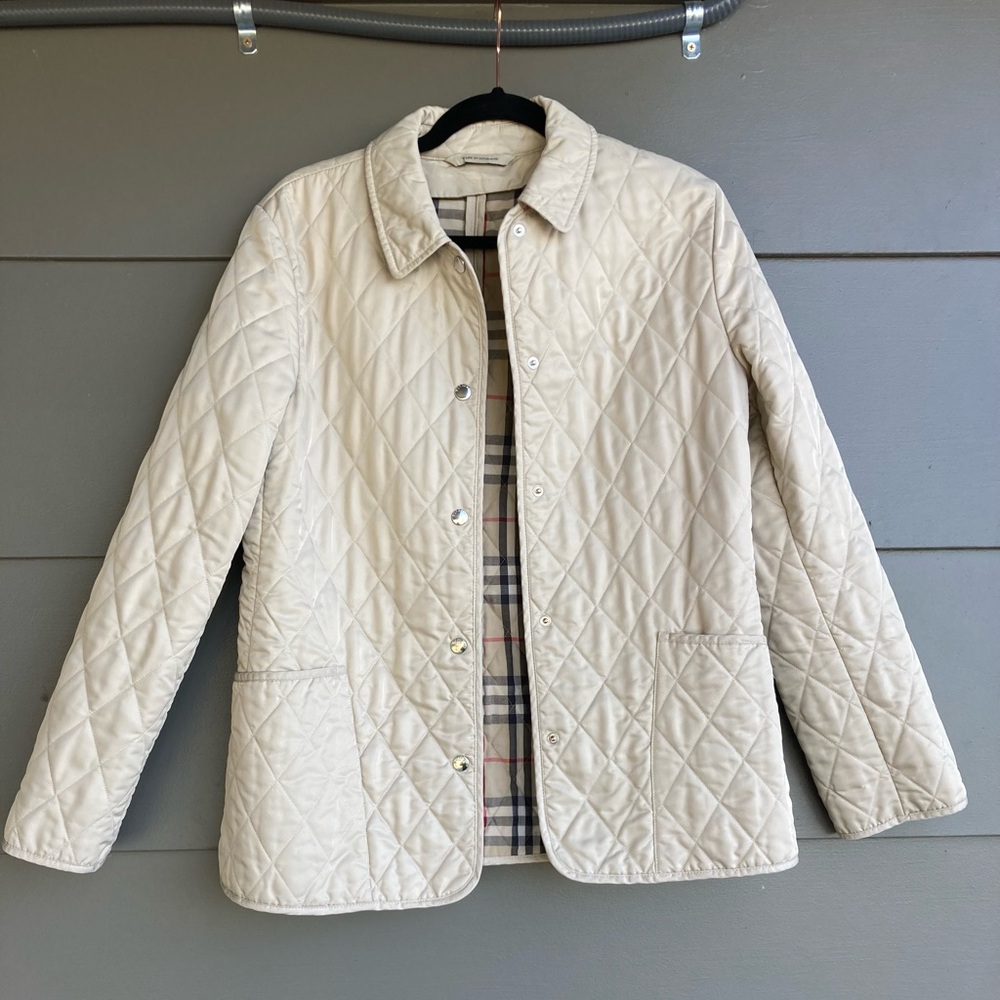 Burberry London Quilted Jacket with Removable Red Wool Vest